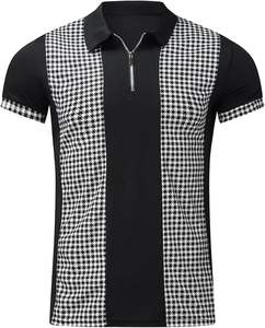 Polo de punto estampado, tela de alta calidad, secado rápido, absorción de humedad, diseño ajustado. - Product Image 1