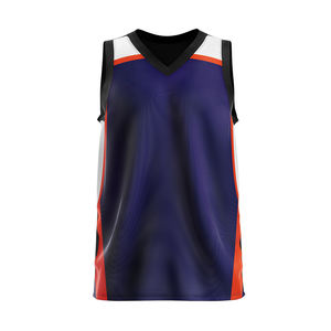 Maillot de basketball personnalisé 100 % polyester pour homme, coupe ample, imprimé, respirant, haute qualité, coutures soignées, vente rapide - Product Image 2