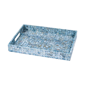 Bandeja de Servir de Lujo con Incrustaciones de Madreperla Azul para una Decoración Elegante del Hogar - Product Image 1