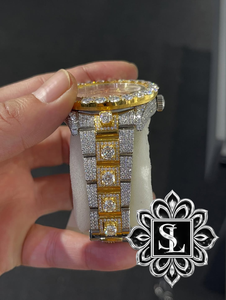 Reloj de Moda para Hombre con Diamantes de Cuarzo y Aleación de Acero Inoxidable de 43 mm, Suministro Directo de Fábrica, Esfera de Cristal, Resistente al Agua 30 m, Estilo Hip-Hop - Product Image 3