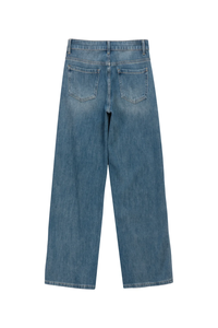 Pantalones Vaqueros de Mezclilla Rectos de Cintura Media para Hombre, Estilo Vintage, de Alta Calidad, Ajustados, con Bolsillos, Ligeramente Elásticos, de Pierna Ancha, Largos - Product Image 2