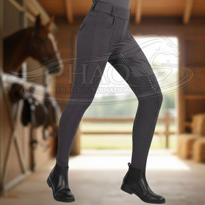 Leggings d'équitation professionnels pour femmes, avec grip en silicone, tissu extensible respirant - Product Image 4