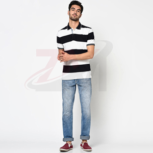 Polo personalizado para hombre, 100% algodón tejido, corte regular, manga corta, logotipo impreso por transferencia térmica, estilo hip hop. - Product Image 2