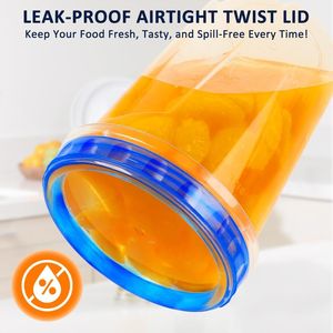 Set di 10 Contenitori per Alimenti Riutilizzabili da 34oz, Ermetici in Plastica con Coperchi a Torsione, per Congelatore e Conservazione Cibo - Product Image 3