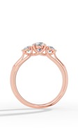 Anillo de Diamante Cultivado en Laboratorio de Alta Calidad, 5.4mm, Color D, Certificado IGI, Corte Brillante, Oro 14K, Venta al Por Mayor, Fabricante de Joyería Fina OEM