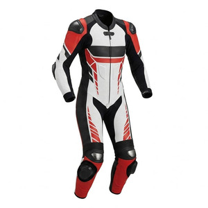 Traje de Motocicleta de Cuero de Alta Calidad para Carreras de Autos, Chaquetas de Motocicleta de Cuero Genuino, Colores y Logotipo Personalizados - Product Image 1