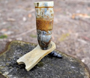 Jarra de Cuerno de Búfalo para Beber, Hecha a Mano, Recipiente Tradicional para Beber, Apta para el Hogar y Eventos - Product Image 5