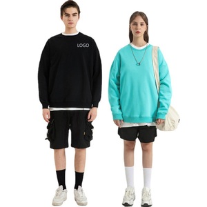 Sudaderas Esenciales de Corte Holgado, Sudaderas de Felpa de Algodón en Colores Sólidos, Sudaderas Modernas de Cuello Redondo Extra Grandes para Hombre - Product Image 4