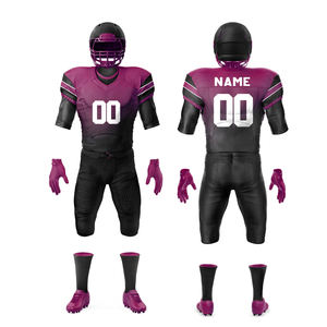 Custom Design <b>Printed</b> American Football Uniform Short Sleeve Breathable Quick Dry American Football Jersey Set For Team Wear - Product Image 1