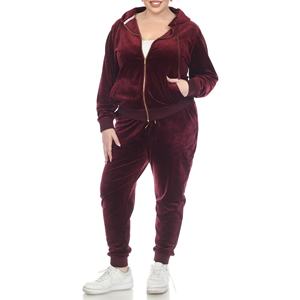 Ensemble de survêtement décontracté pour femme avec logo personnalisé, sweat à capuche en toile élégant, pantalon de jogging, tissu respirant et à séchage rapide de haute qualité - Product Image 5