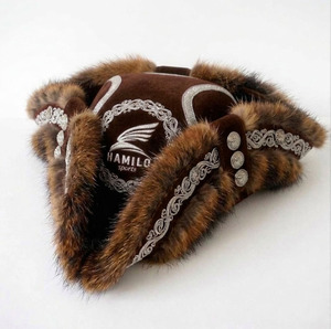 Sombrero de Fieltro de Lana de Alta Calidad 2026, Estilo Vaquero Francés, para Hombre, Negro, Tricorne, Triangular, Guardia de Honor, Estilo Napoleón - Product Image 3