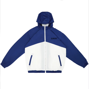 Ensemble de survêtement sportif pour homme en nylon coupe-vent avec logo personnalisé, veste et short, 2 pièces - Product Image 5