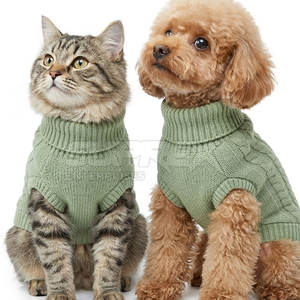 Pull tricoté chaud pour animaux de compagnie – Vêtements élégants pour chiots et chatons, idéal pour l'extérieur en saison froide – En vente 2026 - Product Image 6