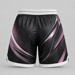 OEM Custom Women Athletic Shorts <b>Elastic</b> <b>Waist</b> Gym Running Workout Shorts Breathable Polyester Mesh - Product Image 2