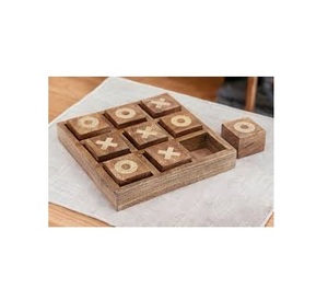 Plateau de jeu Tic Tac Toe XO en bois d'acacia, fournisseur en gros, échecs de bureau en bois foncé pour enfants, jouet, jeu de société pour hôtels et fêtes - Product Image 6