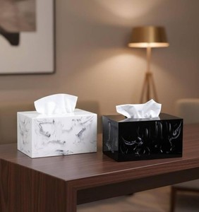 Caja de Servilletas Decorativa de Resina, Porta Papel de Lujo para Decoración del Hogar, Oficina y Habitaciones de Hotel - Product Image 2