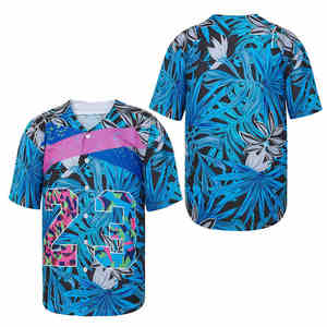 Maillot de softball unisexe noir à manches courtes, boutonné sur le devant, imprimé par sublimation, respirant, en polyester, coupe régulière pour adulte, toutes saisons - Product Image 3