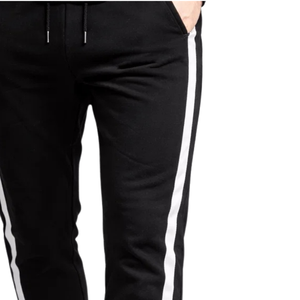 Men's Fleece Sweatpants Side Stripe Jogger Pants Casual Straight Leg <b>Trousers</b> <b>Elastic</b> <b>Waist</b> Custom Logo Sportswear OEM - Product Image 6