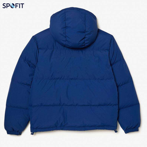 Veste matelassée à capuche verte pour homme SPOFIT, coupe-vent, épaisse, en polyester, manteau d'hiver décontracté avec fermeture éclair - Product Image 3
