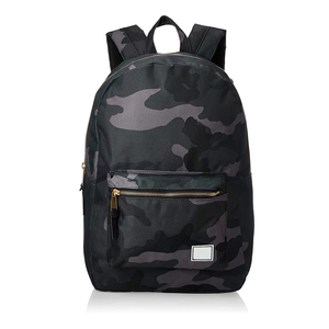 Sac à dos en toile camouflage noir et gris avec poche avant zippée, poignée supérieure et bretelles, sac à dos de 50-70L - Product Image 1