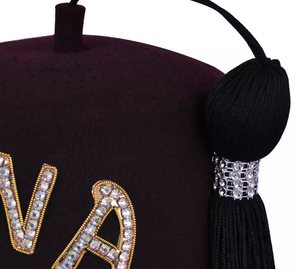 Sombrero Fez Masónico Personalizado de Alta Calidad con Brillantes Pedrerías Color Granate, el Más Vendido, Regalia para Masones, Ideal para Uso en Exteriores y Playa - Product Image 5