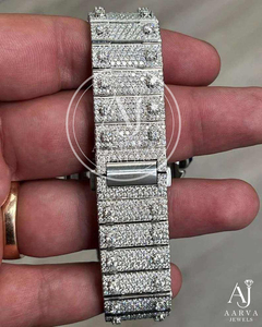 Reloj Mecánico ETA con Moissanita Cuadrada, Brazalete de Acero Inoxidable, Esfera con Cristal de Zafiro, Resistente al Agua, Unisex, Lujoso, Vintage - Product Image 2