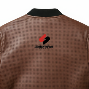 Veste bomber en cuir PU pour hommes, vente en gros, logo personnalisé, fermeture éclair, style bomber décontracté, vente en gros - Product Image 2