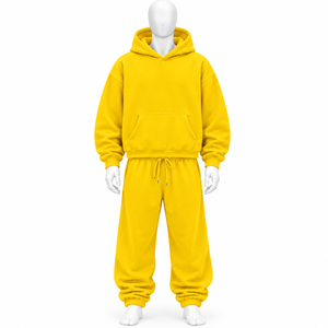 Shorts de survêtement d'hiver décontractés en molleton de coton imprimé avec logo personnalisé de haute qualité, coupe oversize, à manches longues, couleur unie, en vente - Product Image 5
