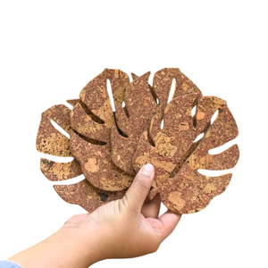 Sous-verre en liège écologique de qualité supérieure conception de feuille moderne Unique tapis de vaisselle personnalisable tampons bureau à domicile Restaurant mariages - Product Image 2