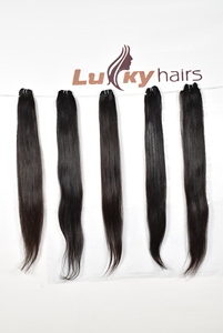 Cheveux humains indiens Remy naturels de qualité supérieure 100 %, 100 g, trames doubles coupées à la machine, cuticules alignées, non traités - Product Image 4