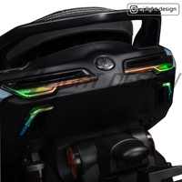 AJLIGHT DESIGN Taïwan – Feu arrière clignotant RVB avancé à 4 lentilles pour NMAX V3 TURBO AJNMAX-BTL – Système de modernisation/amélioration