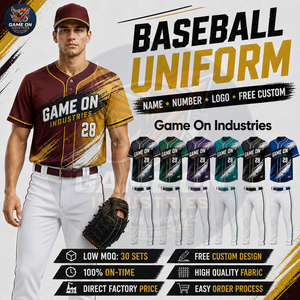 Maillot et pantalon de baseball en sublimation intégrale de qualité supérieure, lavables en machine, nouveau fournisseur, nouvelle arrivée, service OEM ODM - Product Image 3