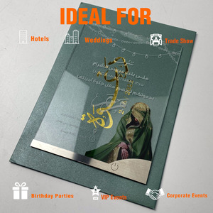 Tarjetas de Invitación Personalizadas con Luz LED Recargable, Tarjetas de Invitación Acrílicas con Logotipo, Fábrica OEM - Product Image 5