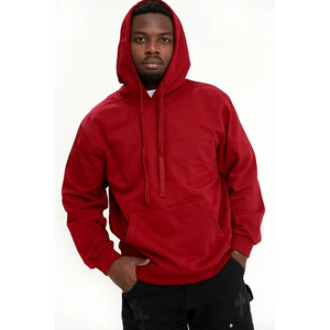 Sudadera con Capucha Negra para Hombre, Corte Regular, Color Sólido, Informal, de Algodón, Sudadera con Capucha para Otoño - Product Image 6