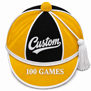 Casquette d'honneur traditionnelle de rugby en gros, casquette d'honneur de cricket souple avec tresse dorée et pompon, casquette d'honneur d'Angleterre, chapeau, couvre-chef - Product Image 6