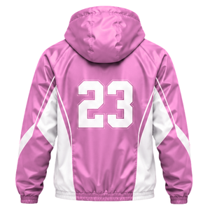 Chaqueta Ligera con Capucha para Correr, con Estampado de Número, Ribete en Contraste y Bolsillos con Cremallera, para Hombres, Entrenamiento y Uso al Aire Libre - Product Image 2