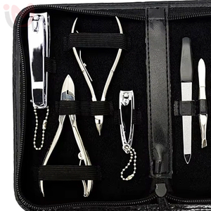 Ensemble de manucure et pédicure luxueux en acier inoxydable, 14 pièces, pour enfant, bébé, homme, femme, kit de soins de beauté professionnel durable avec sac - Product Image 3