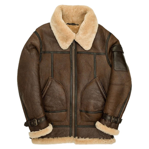 Chaqueta de Motocicleta de Invierno de Alta Calidad para Hombre, Cortavientos, Cálida, de Piel de Oveja, con Cuello Alto - Product Image 5