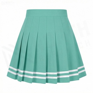 Minifalda Plisada para Mujer, Color Sólido, Cintura Elástica, Estilo Deportivo, Tejido Transpirable, para Todas las Temporadas - Product Image 2