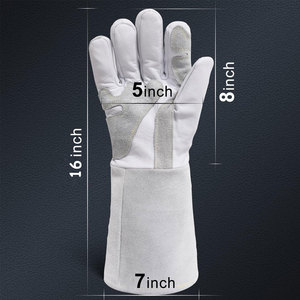 Heavy Duty Reinforced Men's Leather Work <b>Gloves</b> 100% Breathable Top Quality Safety Work <b>Gloves</b> For Sale - Product Image 4