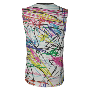 Unisex Sleeveless Gym Tank Top Polyester/Cotton Digital Printed Custom Logo Breathable Workout Casual Wear <b>Unique</b> Print Pattern - Product Image 2