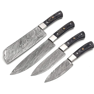 LEGACY BLADES Ensemble de couteaux de chef en acier Damas, 4 pièces, faits à la main, manche en bois, fournisseur OEM ODM - Product Image 4