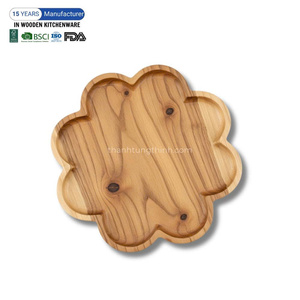Plateau multifonctionnel en bois d'acacia, durable, écologique, de qualité commerciale, décoratif, alimentaire, facile à nettoyer, multi-formes - Product Image 6