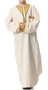 Embroidery Print Fashion Stylish Kids <b>Thobes</b> Plus Size Chest Pocket Jubbah Kids Boys <b>Thobes</b> Breathable OEM Wholesale - Product Image 5