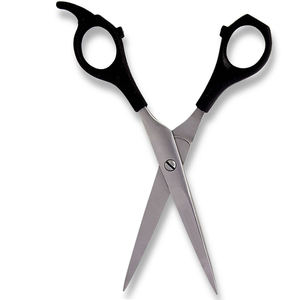 Tijeras de plástico de alta calidad con mango de plástico negro, tijeras de peluquería para hombres y mujeres, reutilizables. - Product Image 2