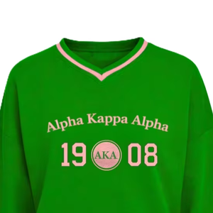 Sweat-shirt Alpha Kapa Alpha Sorority, pull décontracté en coton pour femme, col rond, style universitaire, surdimensionné, jersey brodé, pull de qualité supérieure - Product Image 3
