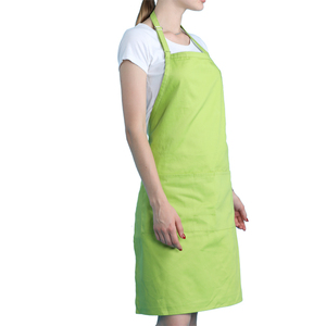 Delantal de trabajo verde de algodón para mujer con bolsillos, cómodo para cocina, taller, uniforme de trabajo, delantal de taller, ropa de trabajo protectora - Product Image 3