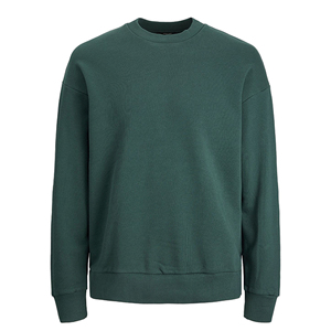 เสื้อสเวตเชิ้ตคอกลมสีน้ำตาลสำหรับผู้ชาย - ทรงปกติ สีพื้น เรียบง่าย สวมใส่สบาย ผลิตจากผ้าฝ้ายถัก 100% โดยผู้ผลิตเสื้อสเวตเชิ้ต - Product Image 4