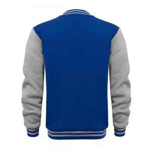 Veste universitaire pour homme en laine bleu royal avec logo personnalisé, patch en chenille, veste de style Letterman OEM - Product Image 5