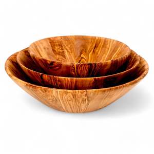 Grand saladier rond en bois massif fait main et durable pour salades, mélange et réceptions - Product Image 1